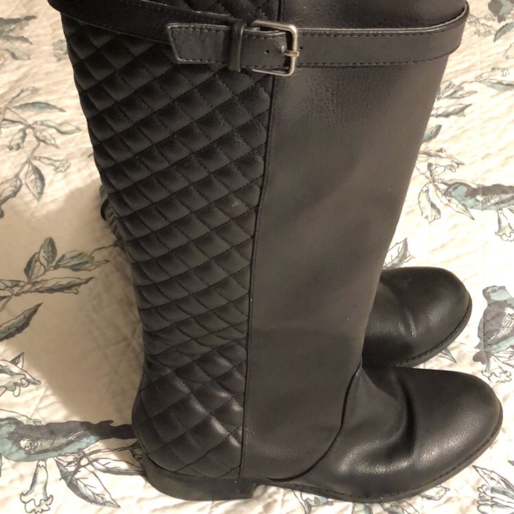 Knee high black boots